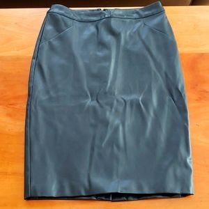 Guess black faux leather pencil skirt